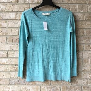 NWT Ann Taylor Loft Knit Top Mint Blue XS
